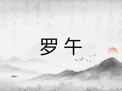 罗午
