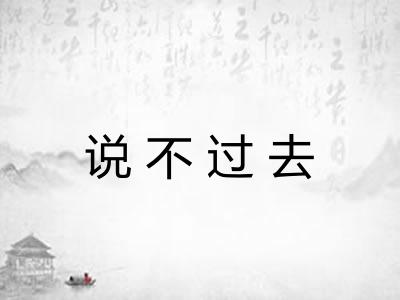说不过去
