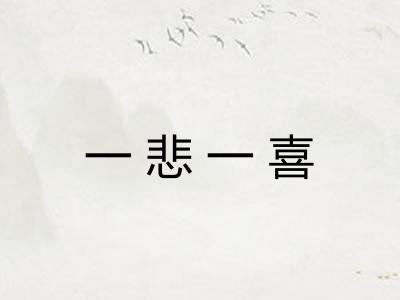一悲一喜