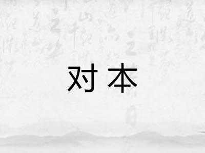 对本
