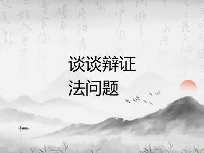 谈谈辩证法问题