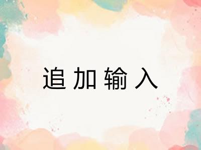 追加输入