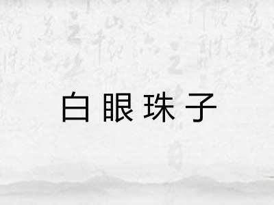 白眼珠子