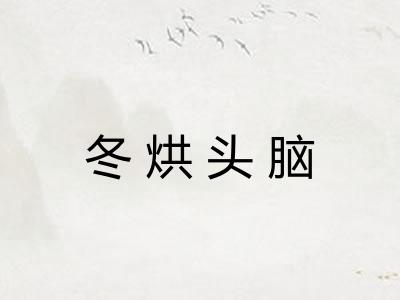 冬烘头脑