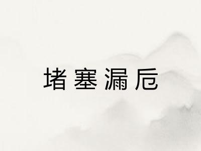 堵塞漏卮