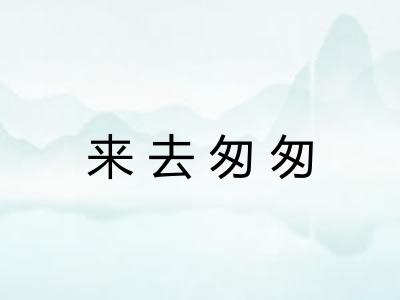 来去匆匆