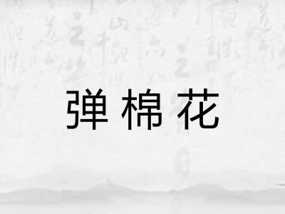 弹棉花