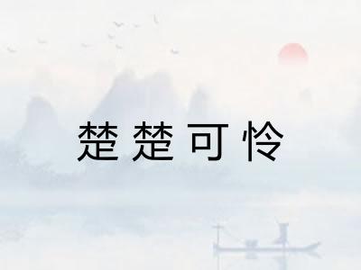 楚楚可怜