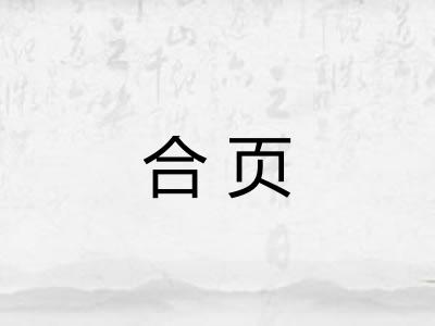 合页