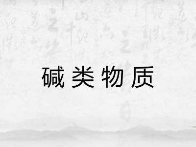 碱类物质