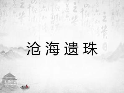 沧海遗珠