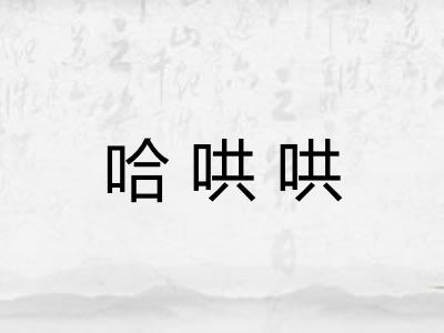哈哄哄