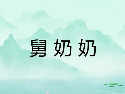 舅奶奶