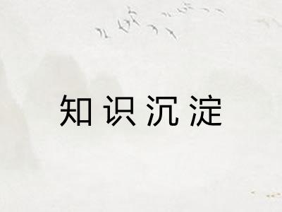 知识沉淀