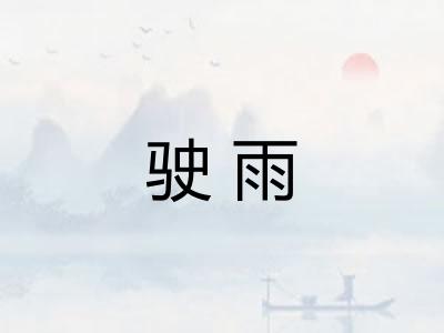 驶雨