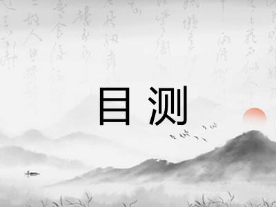目测