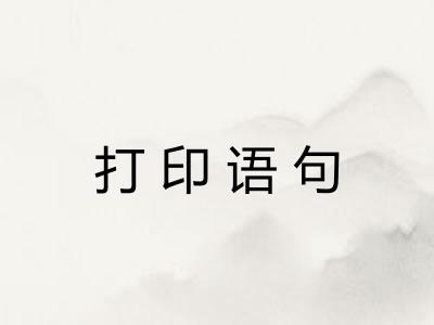 打印语句