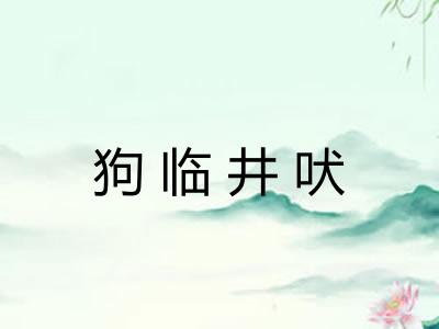 狗临井吠