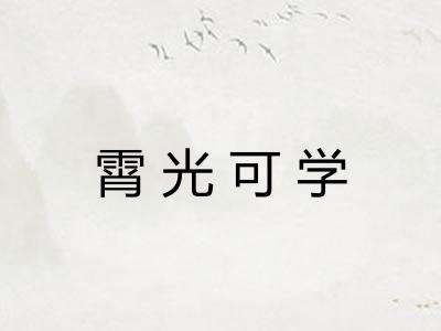 霄光可学