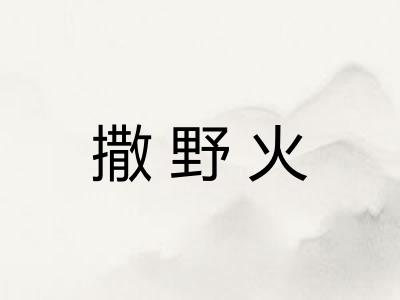 撒野火