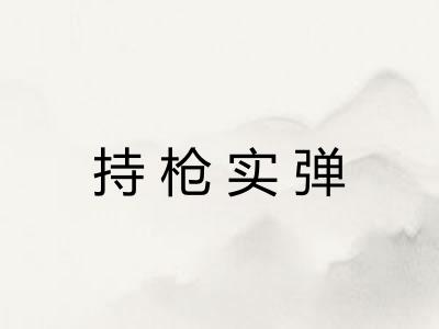 持枪实弹