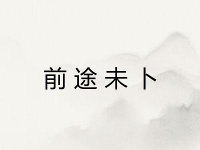 前途未卜