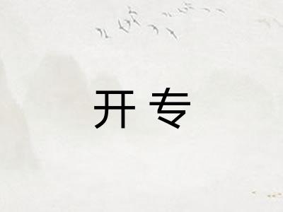 开专