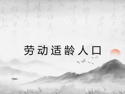 劳动适龄人口