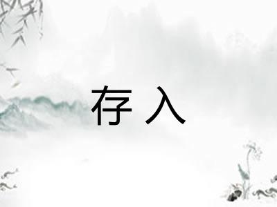 存入