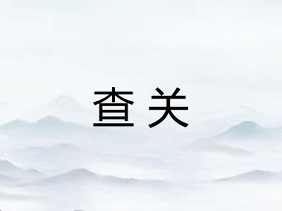 查关