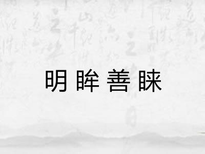 明眸善睐