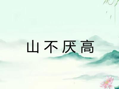山不厌高