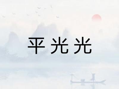 平光光