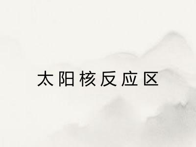 太阳核反应区