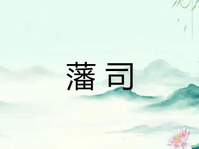 藩司