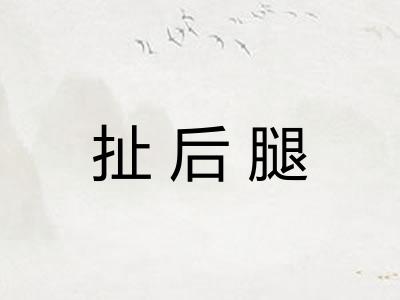 扯后腿