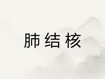 肺结核