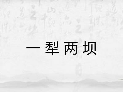 一犁两坝