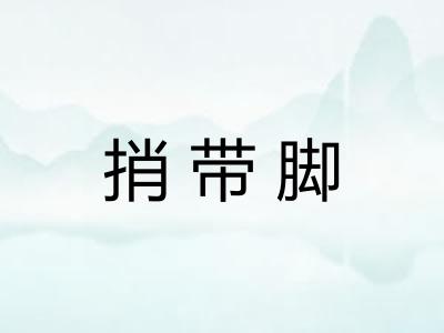 捎带脚