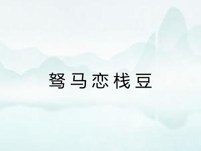 驽马恋栈豆
