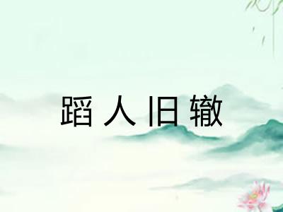 蹈人旧辙