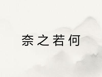 奈之若何