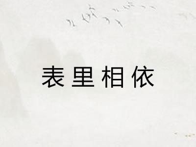 表里相依