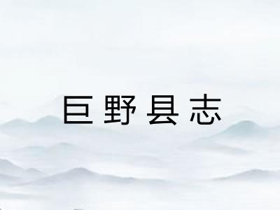 巨野县志