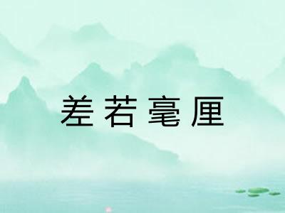 差若毫厘