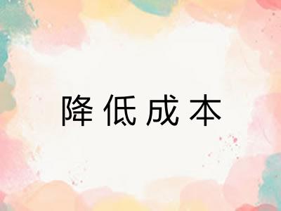 降低成本