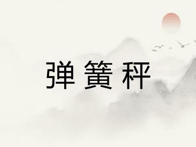 弹簧秤