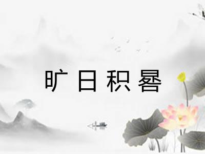 旷日积晷