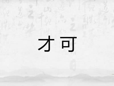 才可
