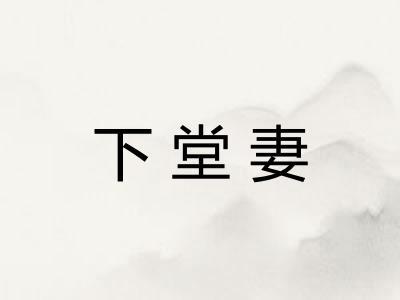 下堂妻